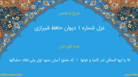 شرح و تفسیر غزل شماره 1 دیوان حافظ شیرازی